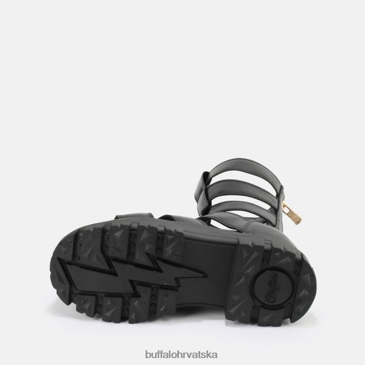 crno Buffalo aspha zeus sandala s platformom veganska |sandale TDD6T90